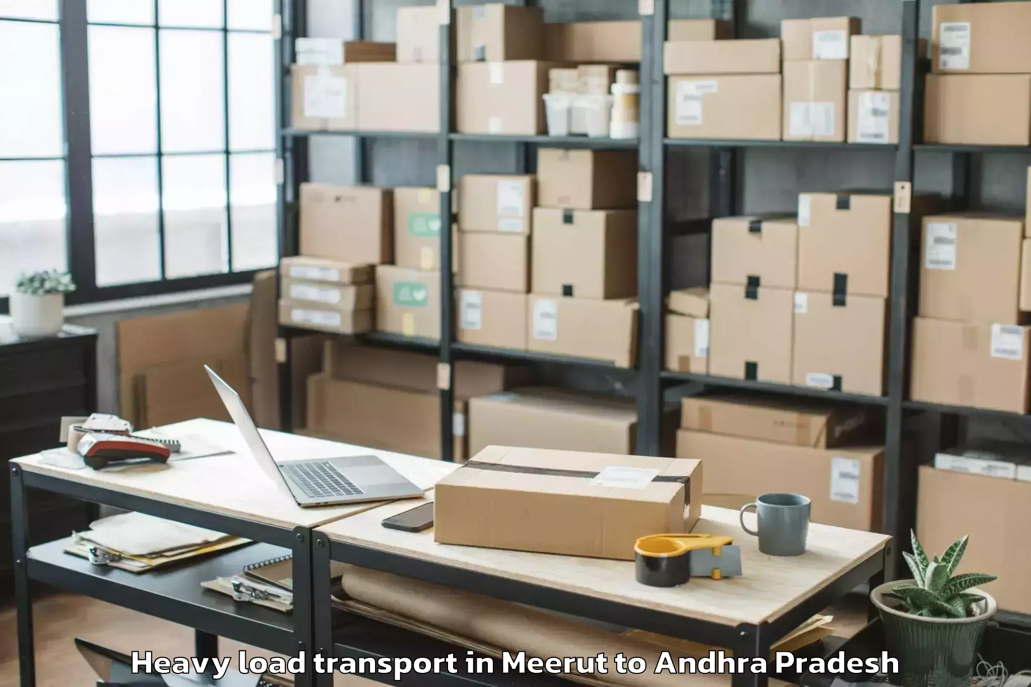 Book Your Meerut to Bantumilli Heavy Load Transport Today